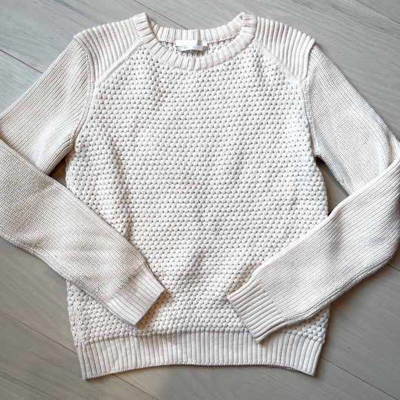 Hugo Boss Sweaters - Hugo Boss Cream Premium Knit Sweater